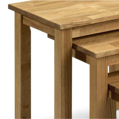 Julian Bowen Coxmoor Nest of Tables, Set of 3 - Oak - H48 x W50 x D35cm
