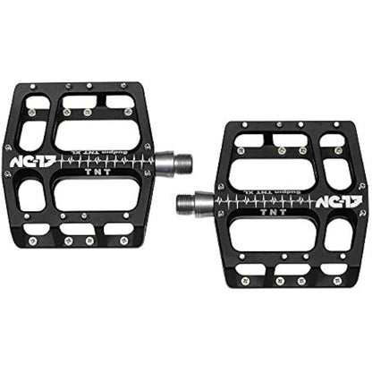 NC-17 Sudpin IV XL TNT Aluminium Platform Pedals/Mountain Bike Pedal/BMX Pedal/Flat Height 17.7 mm/Fail Safe System/Precision Bearing + Cr-Mo Axle/Includes Spare Pins