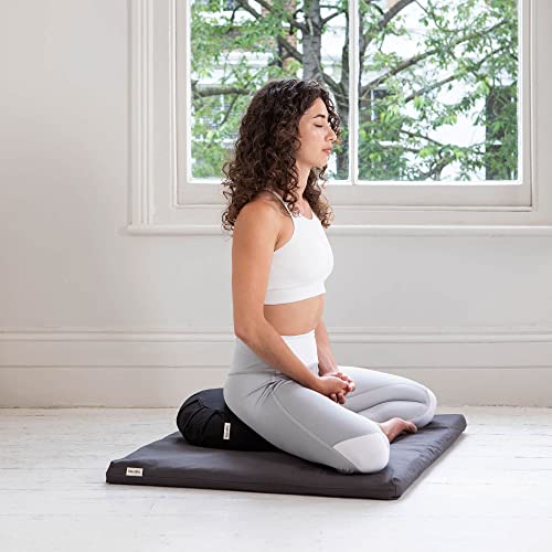 basaho Zabuton Meditation Mat | Organic Cotton | Recycled Fibre Filling (Pure Purple)