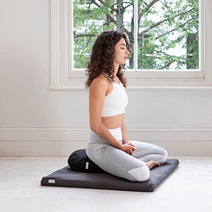 basaho Zabuton Meditation Mat | Organic Cotton | Recycled Fibre Filling (Pure Purple)