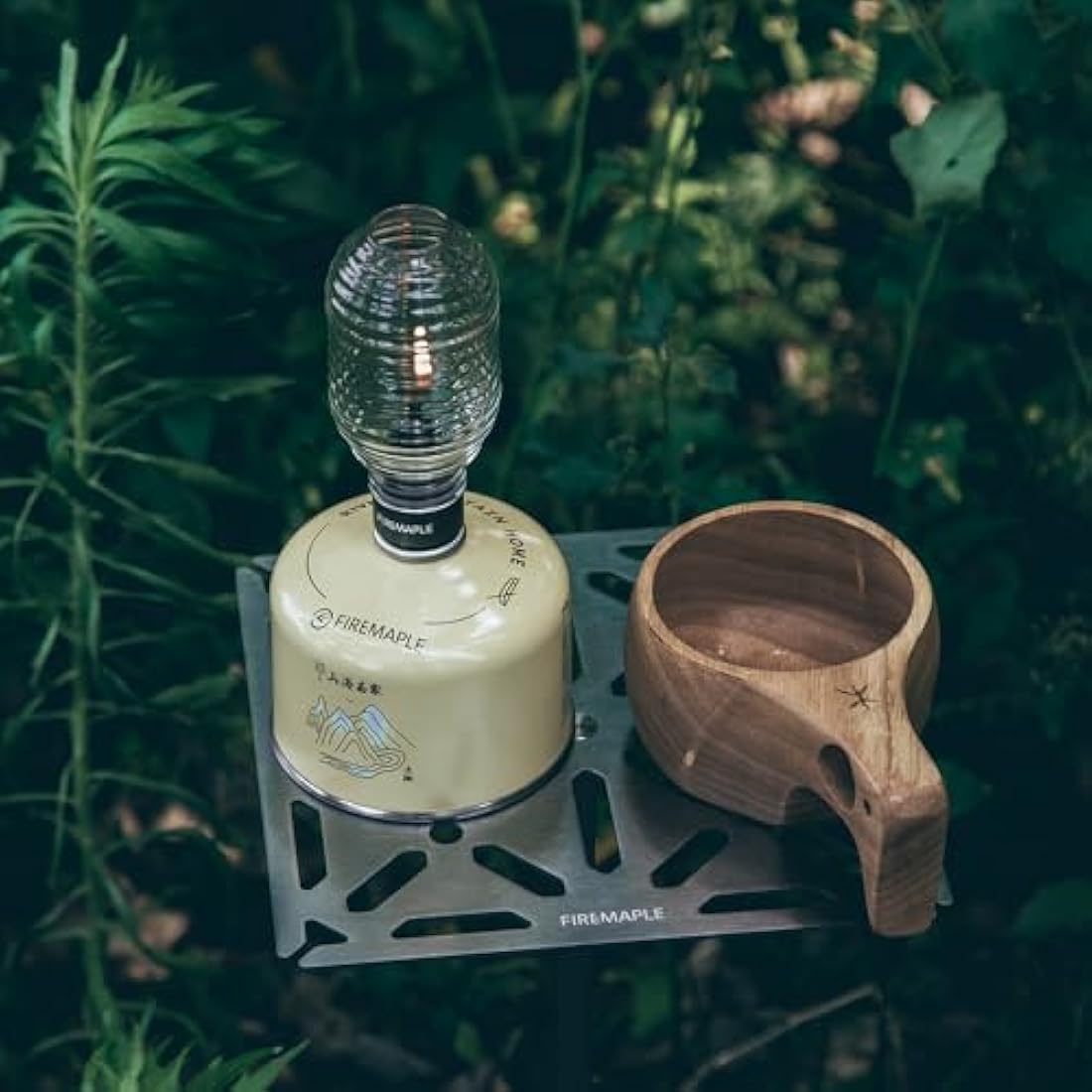 Fire-Maple Dandelion Buddy Camping Table Lightweight Folding Desk with Detachable Feet for Solo Camping Hiking Outdoors