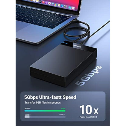 UGREEN Hard Drive Enclosure, USB 3.0 to SATA HDD Caddy for 2.5 3.5 inch SSD HDD Disk up to 22TB with DC Power Adapter, Tool-free Lay-Flat Hard Drive Docking Station for Windows Linux macOS, PS4, Xbox