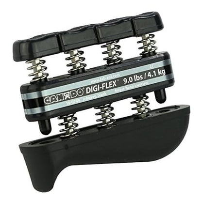 Cando 10-0745Hand exerciser SET - finger grip strengthener Digi-Flex®, SET of 5 pieces (1 per level of difficulty - very easy to very difficult),Yellow thru Black - 5 pc Set