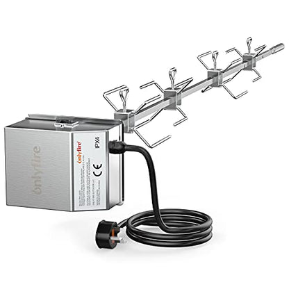 onlyfire BRK-6035 Stainless Steel Grill Rotisserie Kit Fits for Weber Genesis II 400 &600 Series and Genesis II LX 4 & 6 Burner Grills