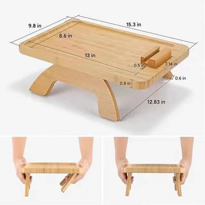 Uwenkjie Armchair tableSofa armrest tray table pine rotating bracket foldable rectangular sofa armrest tray clip on sofa side table armchair