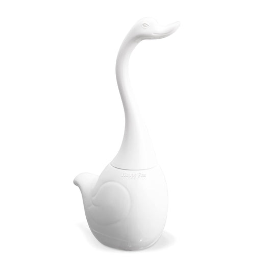 Happy Fox Swan toilet brush, Ceramic toilet brushes & holders, Suitable for Bathroom Toilet Cleaning, Home Decor?White?