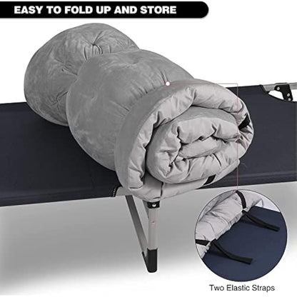 REDCAMP XL Mattress for Camping Bed, 190x75cm Soft Comfortable Cotton Thick Sleeping Mattress Pad
