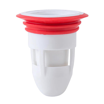Shower Floor Drain Backflow Preventer, One-Way Drain Valve Sewer Core Anti-Odor Pipe Plug for Kitchen Bathroom (White)