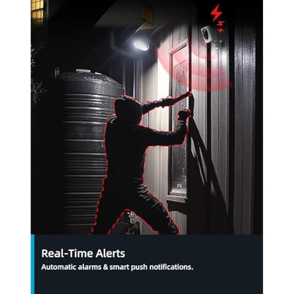 virtavo 2K Security Camera Outdoor Wireless, Rechargeable Battery, CCTV Camera Systems For Home Security, Starlight Lens Colorful Night Vision, Remote Access, Motion Detection, Siren, Voice Intercom