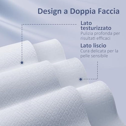 Ourmed Life Face Towels, Disposable Biodegradable Clean Face Wipes for Sensitive Skin, Lint- free Facial Towels for Women Cleansing, Skincare and Makeup Remover, Dry Wipes,300 Count EF Texture