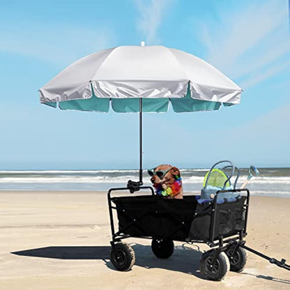 G4Free UPF 50+ Universal Clamp On Umbrella Adjustable Outdoor UV Protection Beach Chair Umbrella for Strollers, Wheelchairs, Patio Chairs, Golf Carts and Beach