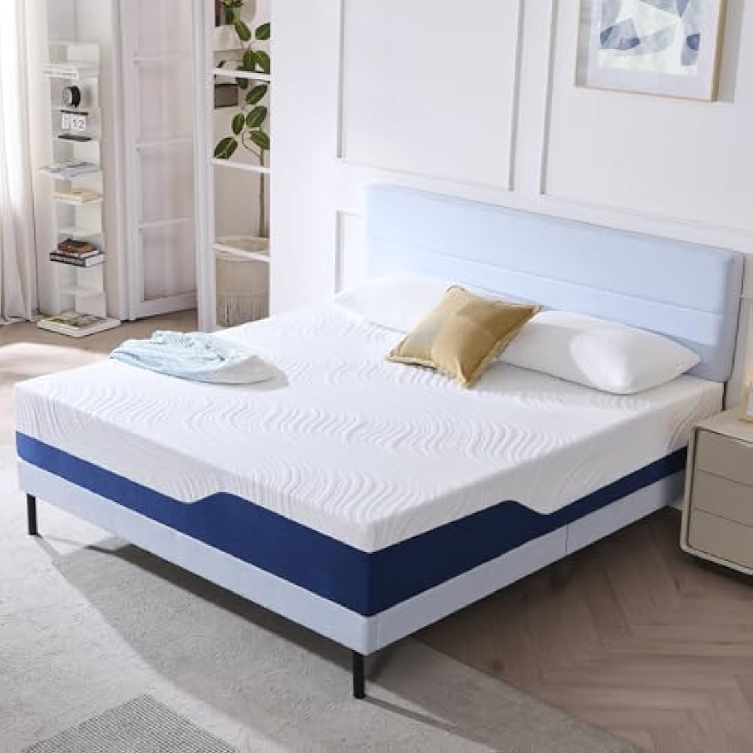 Hiimgo Single Mattress (90x190x20cm) – 20cm Medium Firm Memory Foam Mattress with Carved Knitted Cover for Pressure & Back Pain Relief
