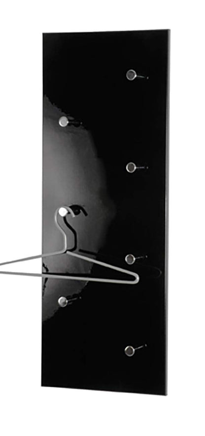 HAKU Wardrobe Chrome, Black, Mdf, Metal - Dim.: W 80 cm X H 30 cm X D 6 cm, Style: Modern