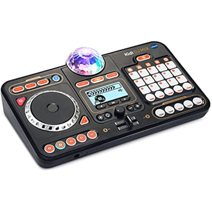 VTech Kidi DJ Mix (Black), Toy DJ Mixer for Kids with 15 Tracks and 4 Music Styles, with Lights and Effects, Educational Toy, Interactive Toy for Kids Aged 6 Years +,10.4 x 35.8 x 24.3 cm