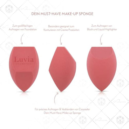 Luvia 14-Piece Makeup Brush Set - Vegan Cosmetic Brush Set with XL Powder Brush, Sponge & Blender - Ideal for Beginners & Professionals - High-Quality Makeup Brushes for Perfect Makeup