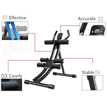 Fitlaya Fitness Core & Bauchtrainer AB Workout Machine Home Gym Krafttraining Bauchmuskeltrainer Faltbares Fitnessgert