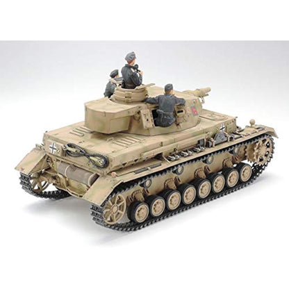 TAMIYA 35374-000 1:35 German Panzerkampfwagen IV Version F L24/75 mm, Model Kit, Plastic Kit, Assembly Kit, Detailed Replica, Unpainted, Grey