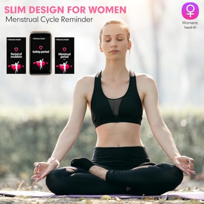 meoonley Fitness Tracker,IP68 Waterproof Activity Tracker,Pedometer,Heart Rate Sleep Monitor Health with Pedometer Alarm Clock