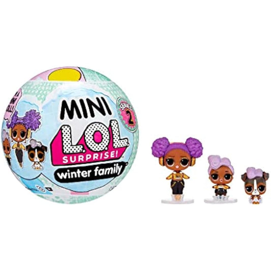 LOL Surprise OMG Mini Family Collection - RANDOM ASSORTMENT - Miniature Replica Doll with Lil Sis, Pet, & Signature Fashion - Reusable Packaging Playset - For Kids & Collectors Ages 4+