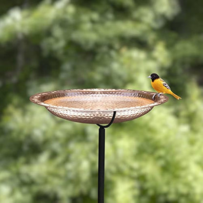 Good Directions Pure Copper 18" Bird Bath on Garden Pole by