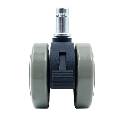 WANGCL Office Chair Casters Floor Protecting Rubber (Set of 5) 50 MM Castor Wheels with Standard Stem Size (Gray)