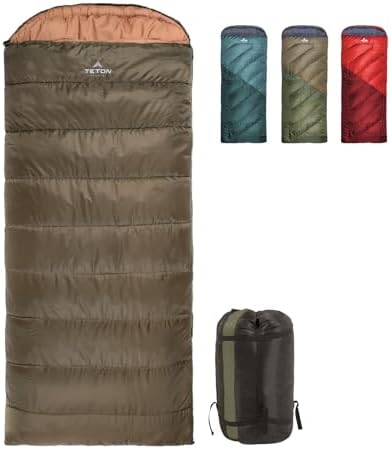 Teton Sports Celsius Regular -18˚C / 0˚F Flannel Lined Sleeping Bag (203 x 84 cm)