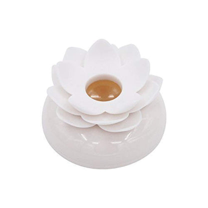 Lotus Cotton Swab Holder,Cotton Bud Small Q-tips Toothpicks Brushes Holder Box Case Storage Organizer Jar with Clear Lid Dustproof Cover