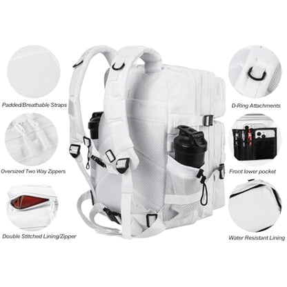 LHI Military Tactical Backpack for Men and Women 45L Large waterproof Rucksack for School, Hiking, Trekking, Hunting