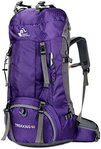 Bseash 60L Waterproof Hiking Camping Backpack with Rain Cover, Lightweight Outdoor Sport Travel Daypack Rucksack for Climbing Skiing