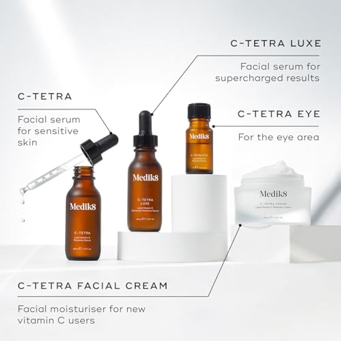 Medik8 C-Tetra Cream - Lipid Vitamin C Radiance Cream - Visibly Bright, Dewy and Energised Complexion - 50ml