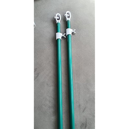 2pk of Prop Galvanised Metal Garden Washing Line Normal Outdoor Extendable Pole Cloths prop Laundry Support Extending Telescopic strong Airer
