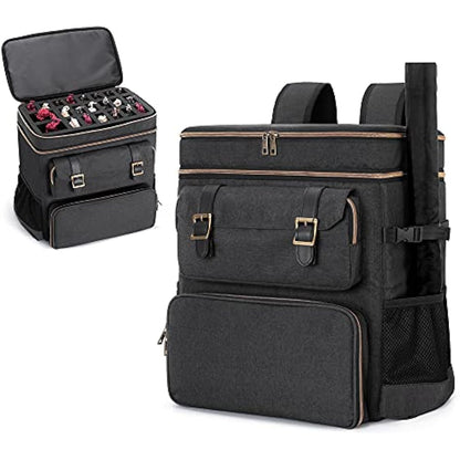 Trunab Tabletop RPG Adventurer's Backpack Compatible with Dungeons and Dragons Large DnD Travel Bag with Miniatures’ Foam Layer, Battle Mat Storage Bag, Keep D&D books, Dice, Markers - Patented Design