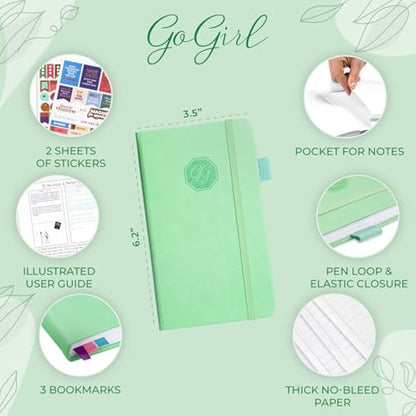 GoGirl Planner and Organizer for Women – Pocket Weekly Planner, Goals Journal & Agenda for Time Management & Productivity. Undated (Mint Green)