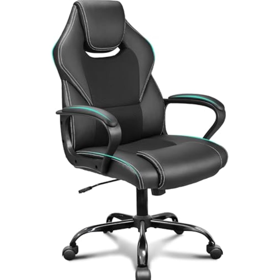 BASETBL Office Chair, Ergonomic Computer Chair for Home Gaming Business, Adjustable Height Durable Comfy Executive Chairs, 150kg Black