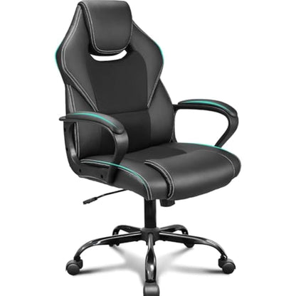 BASETBL Office Chair, Ergonomic Computer Chair for Home Gaming Business, Adjustable Height Durable Comfy Executive Chairs, 150kg Black