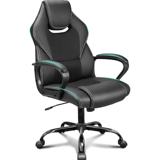 BASETBL Office Chair, Ergonomic Computer Chair for Home Gaming Business, Adjustable Height Durable Comfy Executive Chairs, 150kg Black
