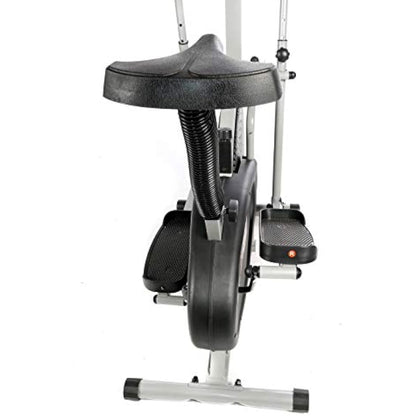 Luna Pro 2-in1 Elliptical Cross Trainer Exercise Bike-Fitness Cardio Weightloss Workout Machine-With Seat + Pulse Heart Rate Sensors