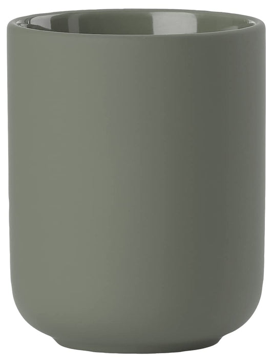 Zone Denmark Ume Toothbrush Cup, 8.5 x 10.5 cm, Olive Green