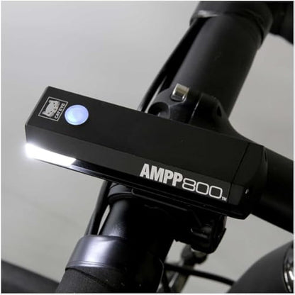 CatEye AMPP Super Bright LED Bicycle Front Lights - OptiCube Technology, IPX4 Waterproof Rated, FlexTight Easy Fit Bracket | USB Rechargeable Bike Light | Front Bike Lights | Bicycle Accessories