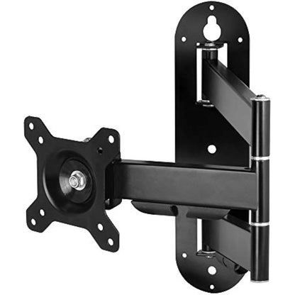 ARCTIC W1C - Wall Mount with Retractable Folding Arm, Wall Space-Saving Attachment, up to 43"; 49" Ultrawide, up to 18 kg (39.6 lbs), Cable Managment, Simple Installation - Black