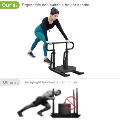 Kipika Weight Sled, Fitness Sled, Fitness Strength Training Sled, Speed Training Sled - Heavy-Duty Weight Training Equipment for Muscle Building and Explosive Power - Suitable for 1” & 2“ Weight Plate