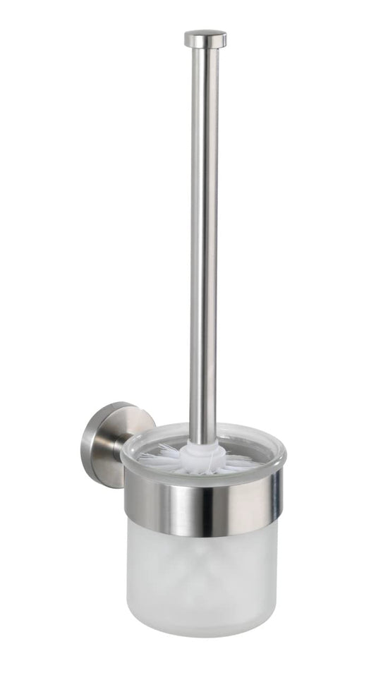WENKO 19614100 Toilet brush set Bosio Matt - Stainless steel, 10 x 35 x 14 cm, Matt