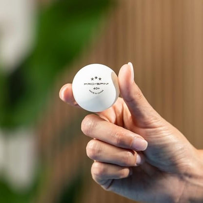 PRO SPIN Ping Pong Balls - White 3-Star 40+ Table Tennis Balls | High-Performance ABS Training Balls | Ultimate Durability for Indoor & Outdoor Table Tennis