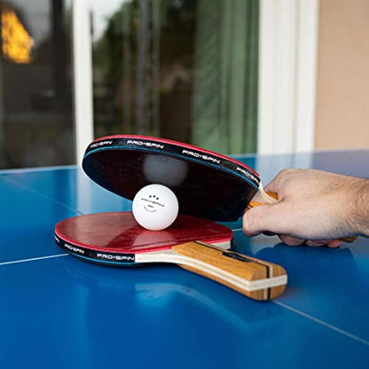 PRO SPIN Table Tennis Bats - High-Performance Set with Premium 3-Star Ping Pong Balls & Compact Storage Case | Perfect for Indoor/Outdoor Tables