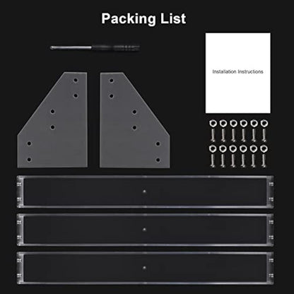 BTremary 3 Packs Clear Nail Polish Organiser Stand Shelf Rack, Acrylic Display Stand For Sunglasses Essential Oils, Paint Organiser Rack, Nail Varnish Storage to 36 Bottles (Fit 1-2oz Bottles)
