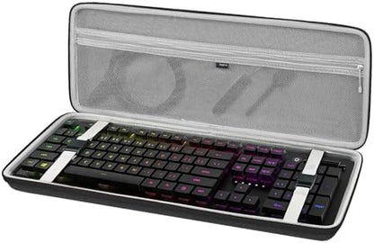 Geekria Full Size Keyboard Case, Hard Shell Travel Carrying Bag for 108 Key Computer Mechanical Keyboard Compatible with Razer BlackWidow V3 Mechanical Gaming, Ornata Chroma Gaming