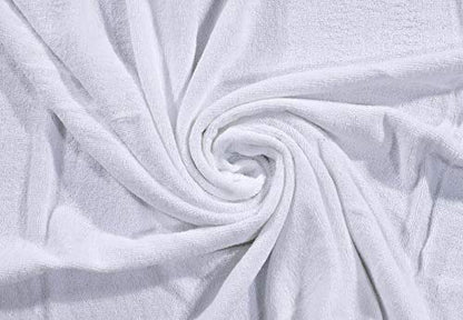 Divine Textiles 100% Egyptian Cotton Flannel Face Cloths Wash Towel Set - White 12 Pack, 30 x 30 cm