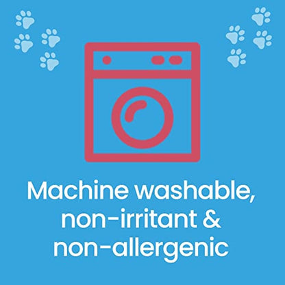 Petlife Vetbed Non-Slip Mat - Medium Dog Bed 100cm x 75cm - Charcoal/Blue/White Duo Paw - Machine Washable Vet Bed for Dogs & Puppies - Crate Mat for Whelping - Non-Allergenic Cat & Dog Bedding
