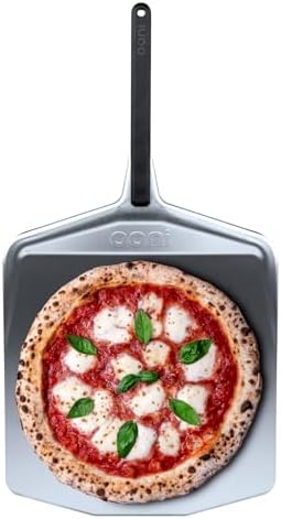 Ooni 16" Pizza Peel – Long Handle Super Smooth Aluminium Pizza Paddle – Lightweight Pizza Turning Peel Outdoor Pizza Oven Accessories…
