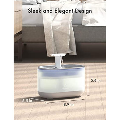 PETLIBRO Ultra Quiet Pet Water Fountain 2.1L, Stainless Steel Top Cat Fountain with Two Flow Modes, BPA-Free Capsule Water Fountain, Visible Water Level with 4 Large Filters